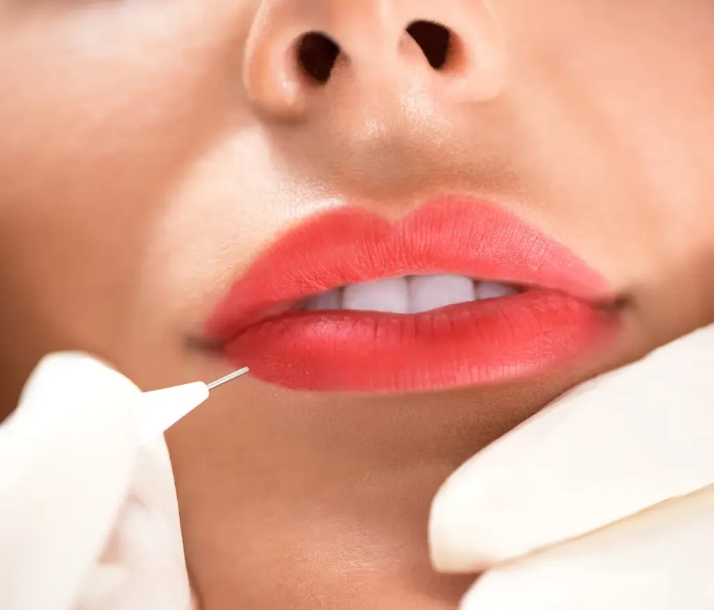Ablauf der Farbauffrischung der Lippen bei JWC Kosmetik